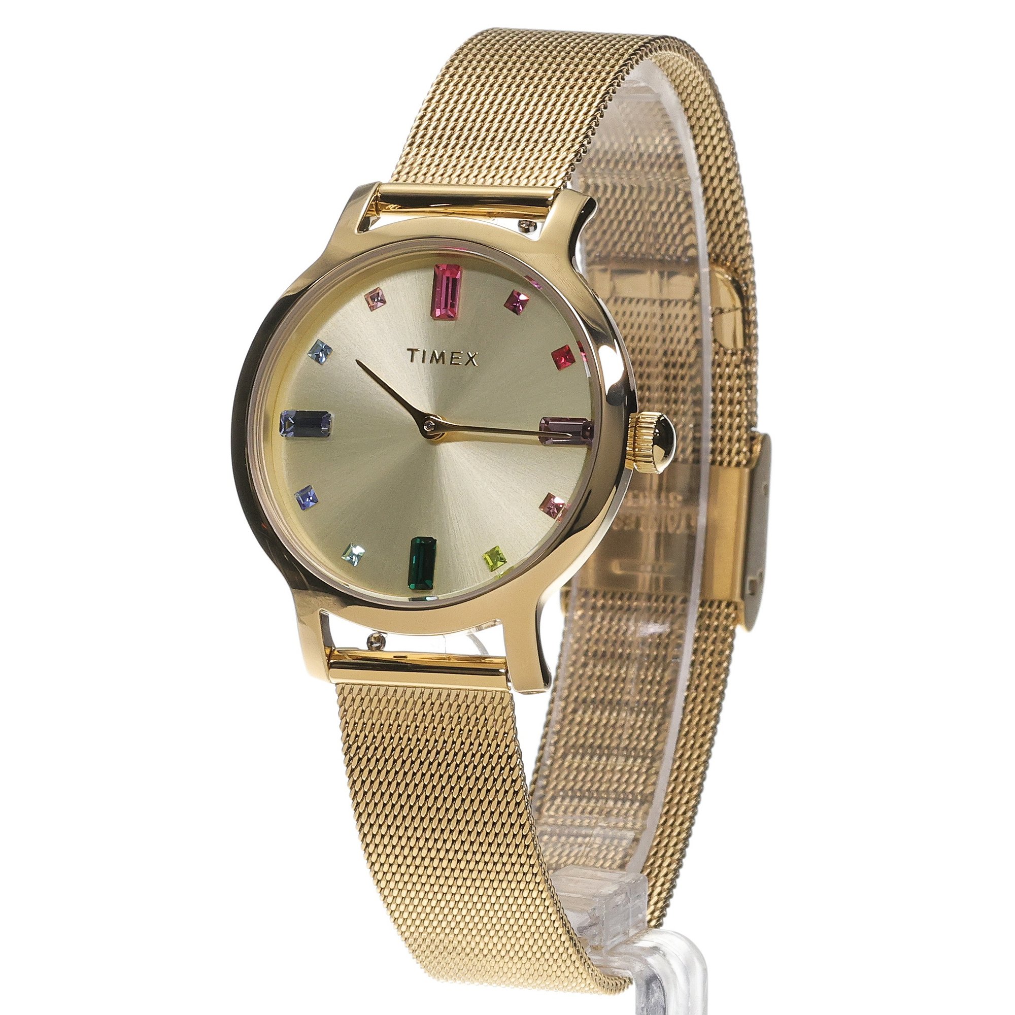 Timex TW2Y26400 Transcend 31mm Stainless Steel Bracelet Watch Transcend klasyczny zegarek złoty - miniatura 2