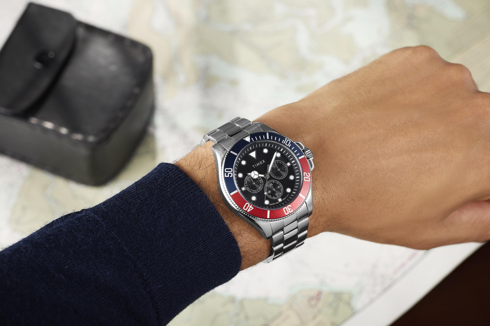 Timex TW2Y33300 zegarek męski Harborside srebrny - miniatura 12
