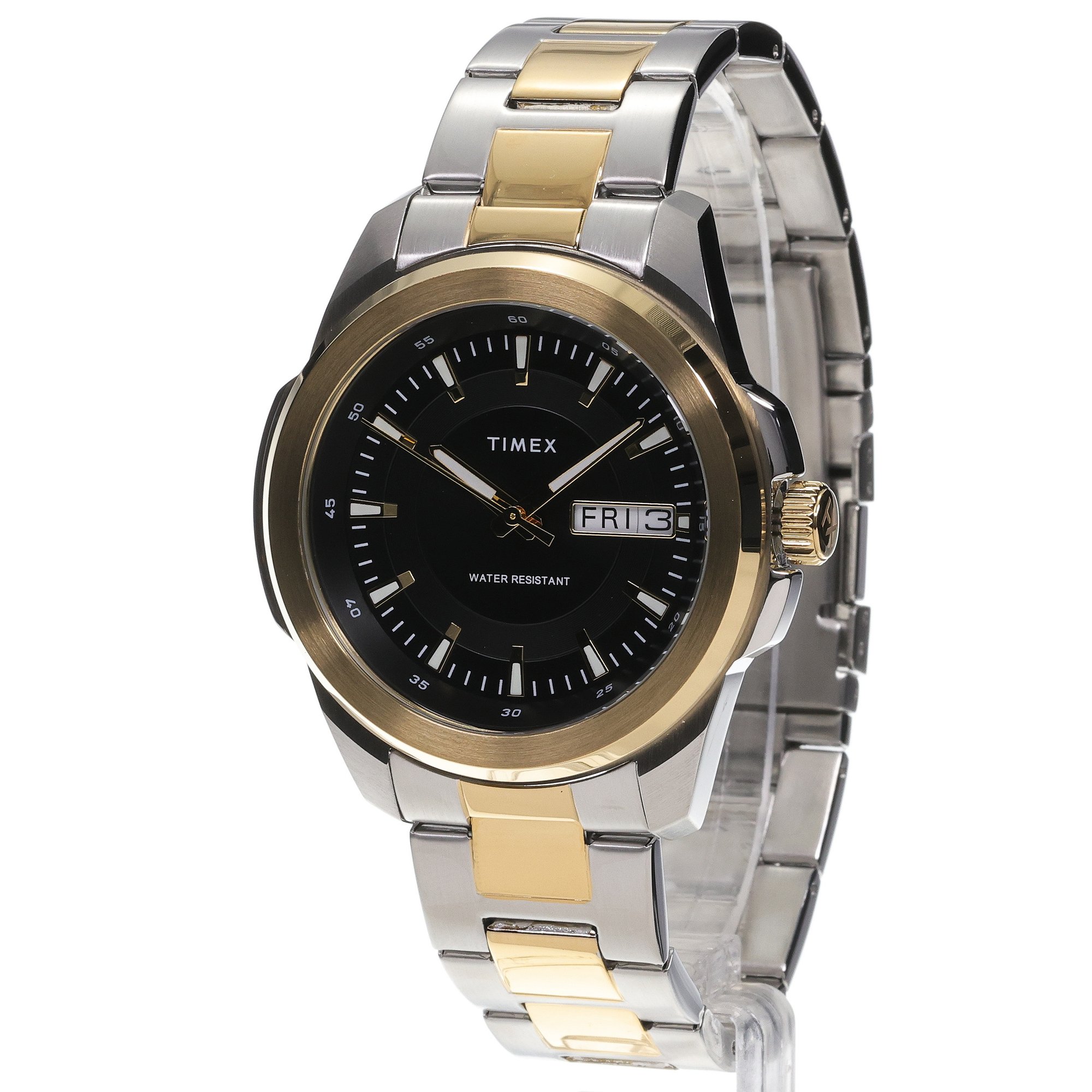 Timex TW2Y35300 Essex Avenue Essex Day and Date 45mm Stainless Steel Bracelet Watch zegarek męski klasyczny mineralne