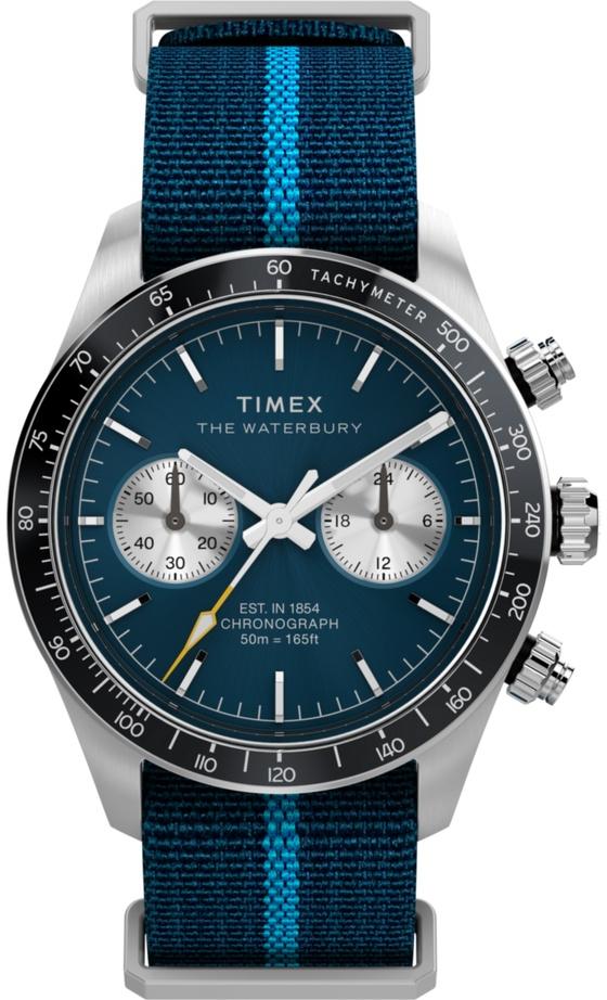Waterbury Heritage Chronograph 39mm Fabric Strap Watch Timex TW2Y39000 