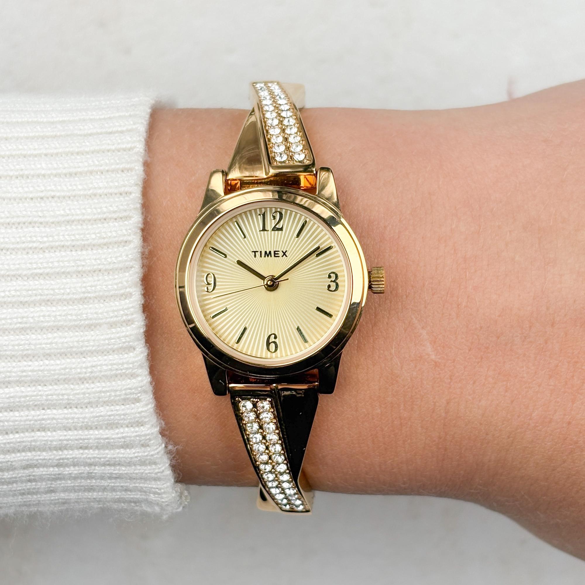 Timex TW2Y39300 FASHION STRETCH BANGLES Main Street biżuteryjny zegarek czarny - miniatura 9