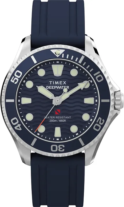 Timex TW2Y40300 Deepwater Meridian 200 38mm Synthetic Rubber Strap Watch