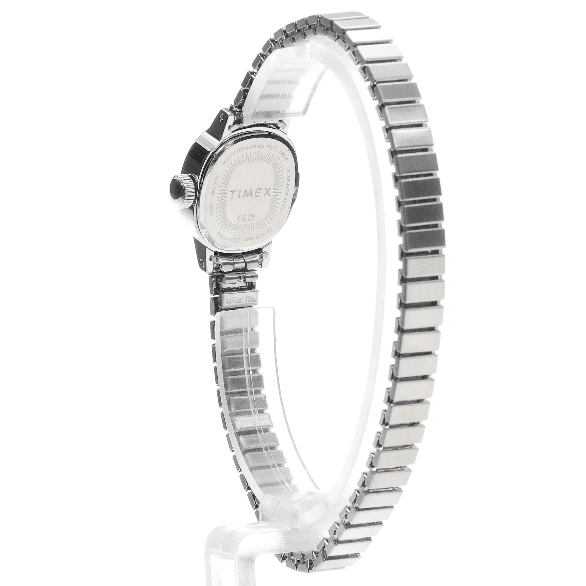 Timex TW2Y47300 Cavatina Mini 17mm Cavatina elegancki zegarek srebrny