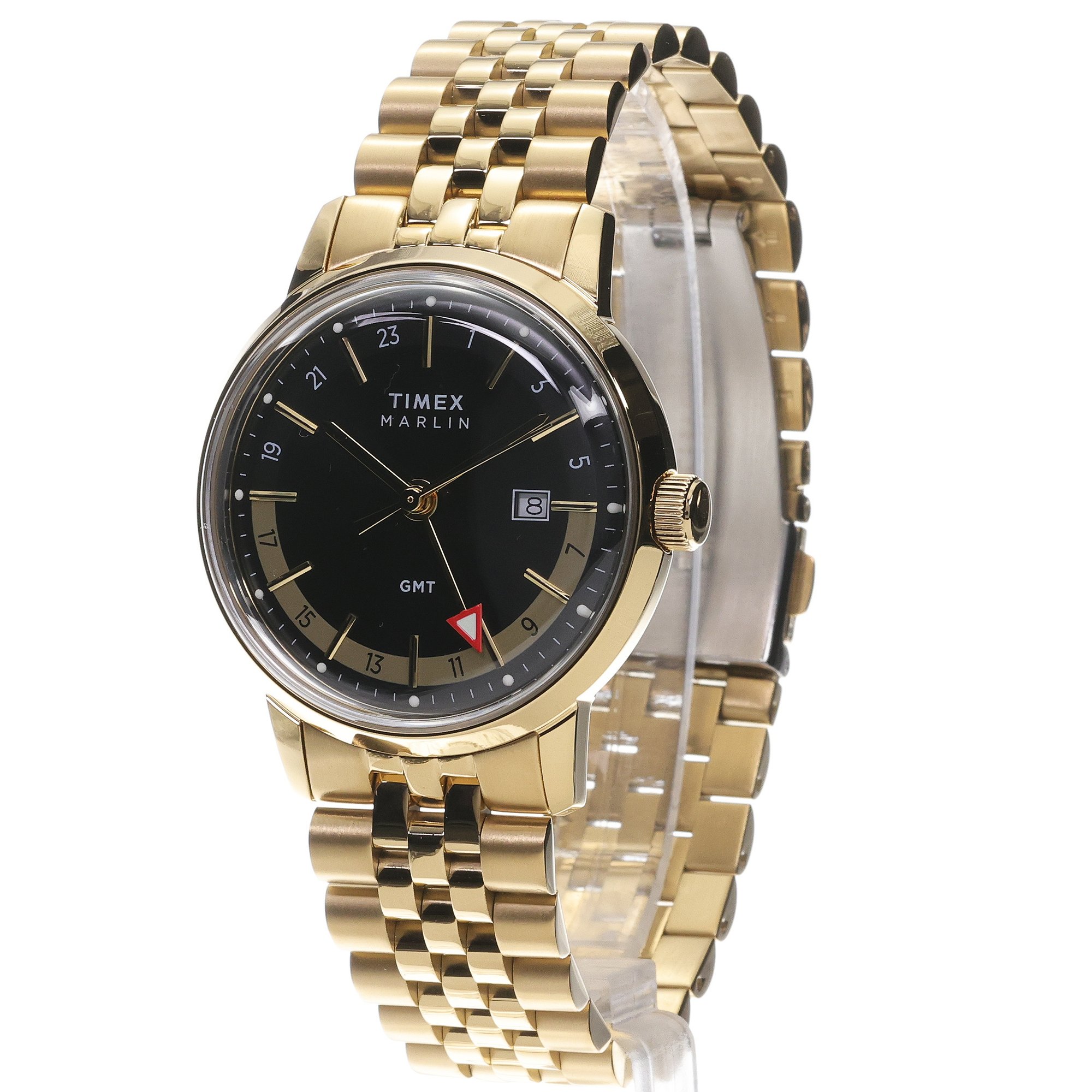 Timex TW2Y47700 Marlin Quartz GMT Marlin klasyczny zegarek złoty
