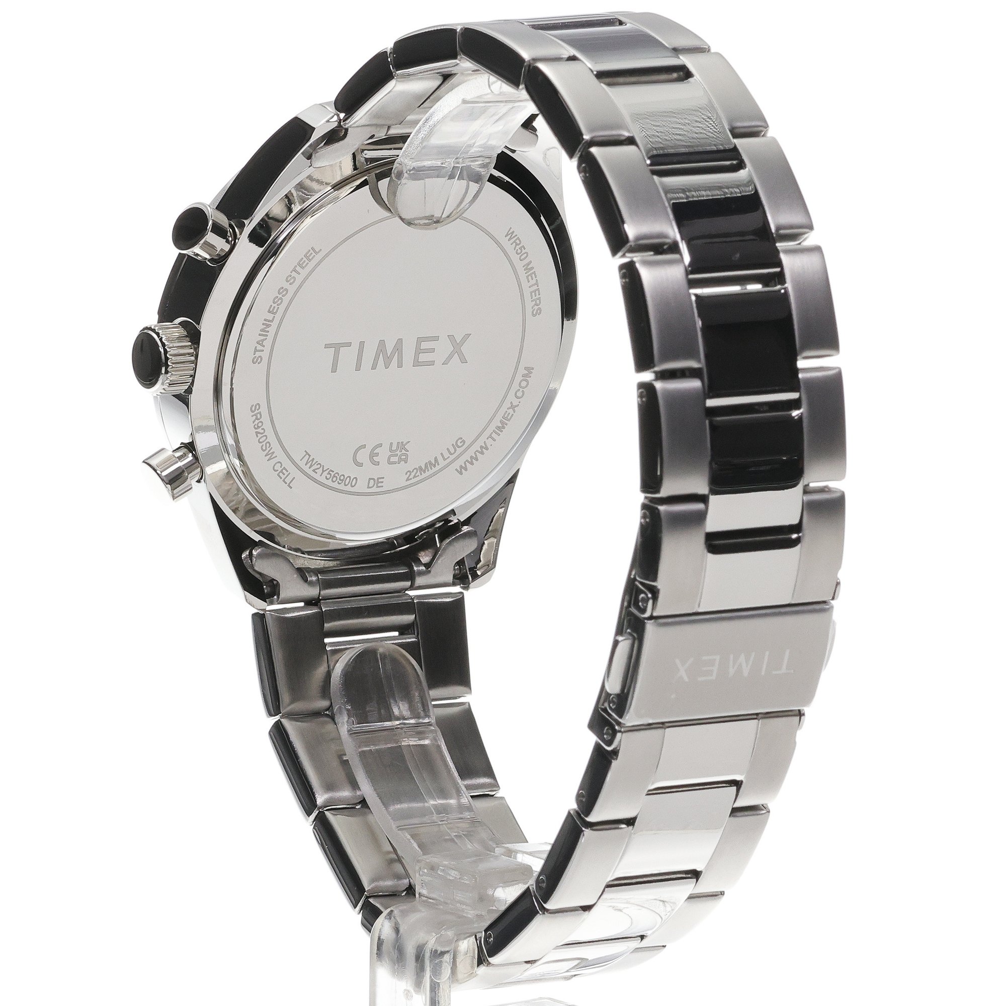 Timex TW2Y56900 Trend Ridgefield Chronograph 42mm Trend klasyczny zegarek srebrny