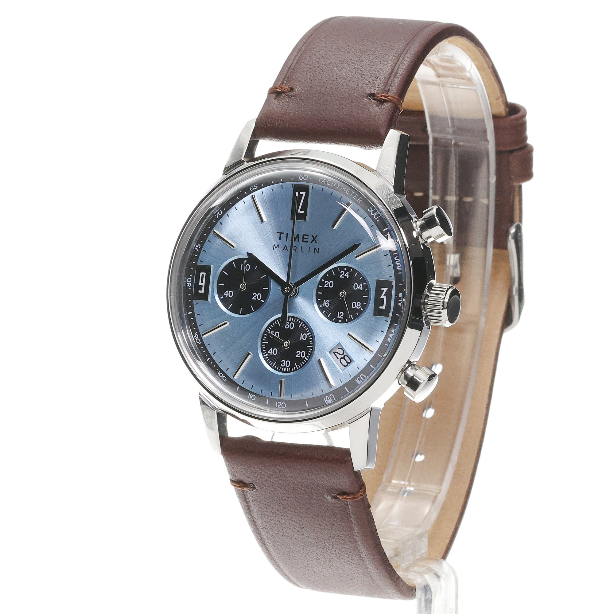 Timex TW2Y66600 Marlin Quartz Chrono 40mm Marlin sportowy zegarek srebrny