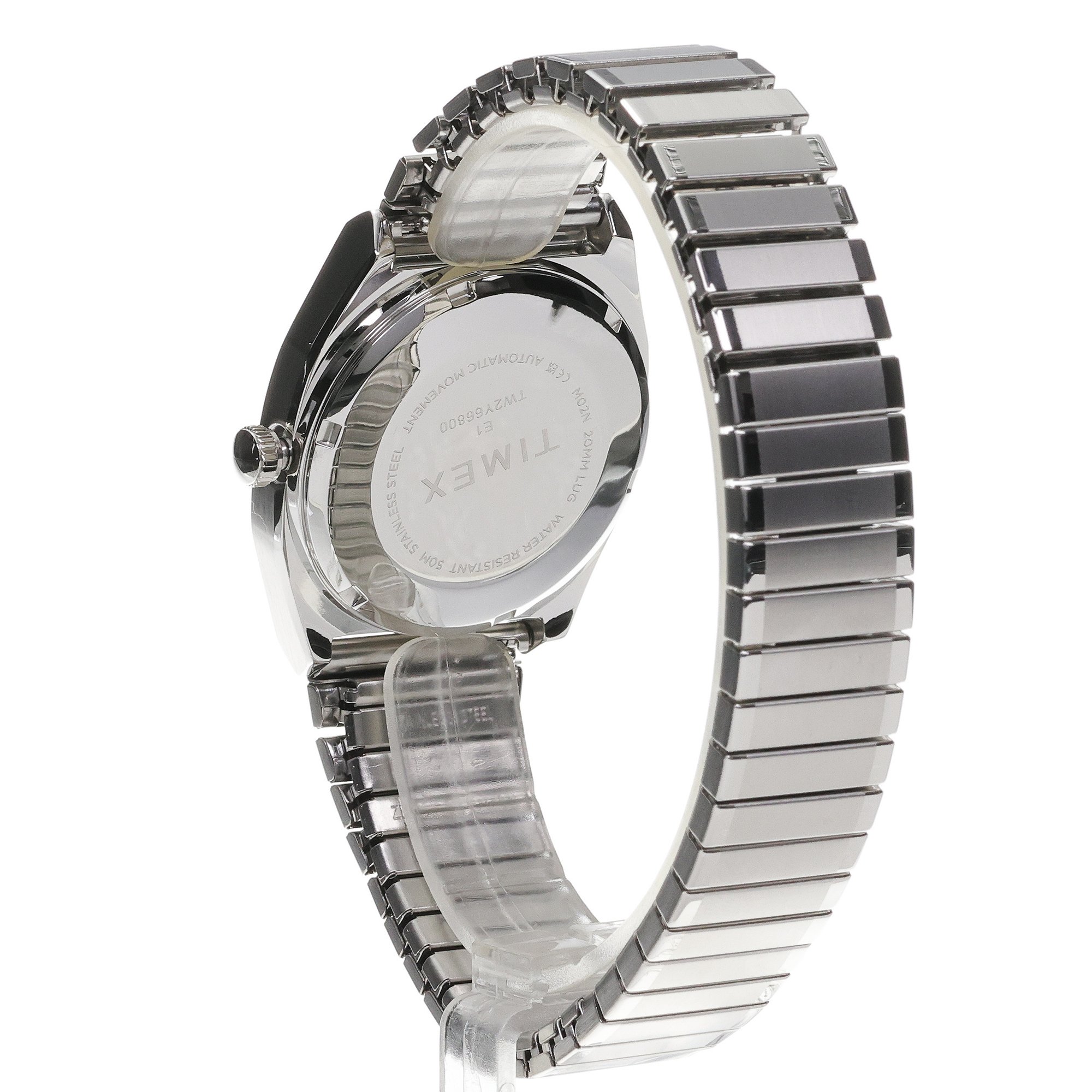 Timex TW2Y66800 E Line Automatic E Line klasyczny zegarek srebrny - miniatura 4