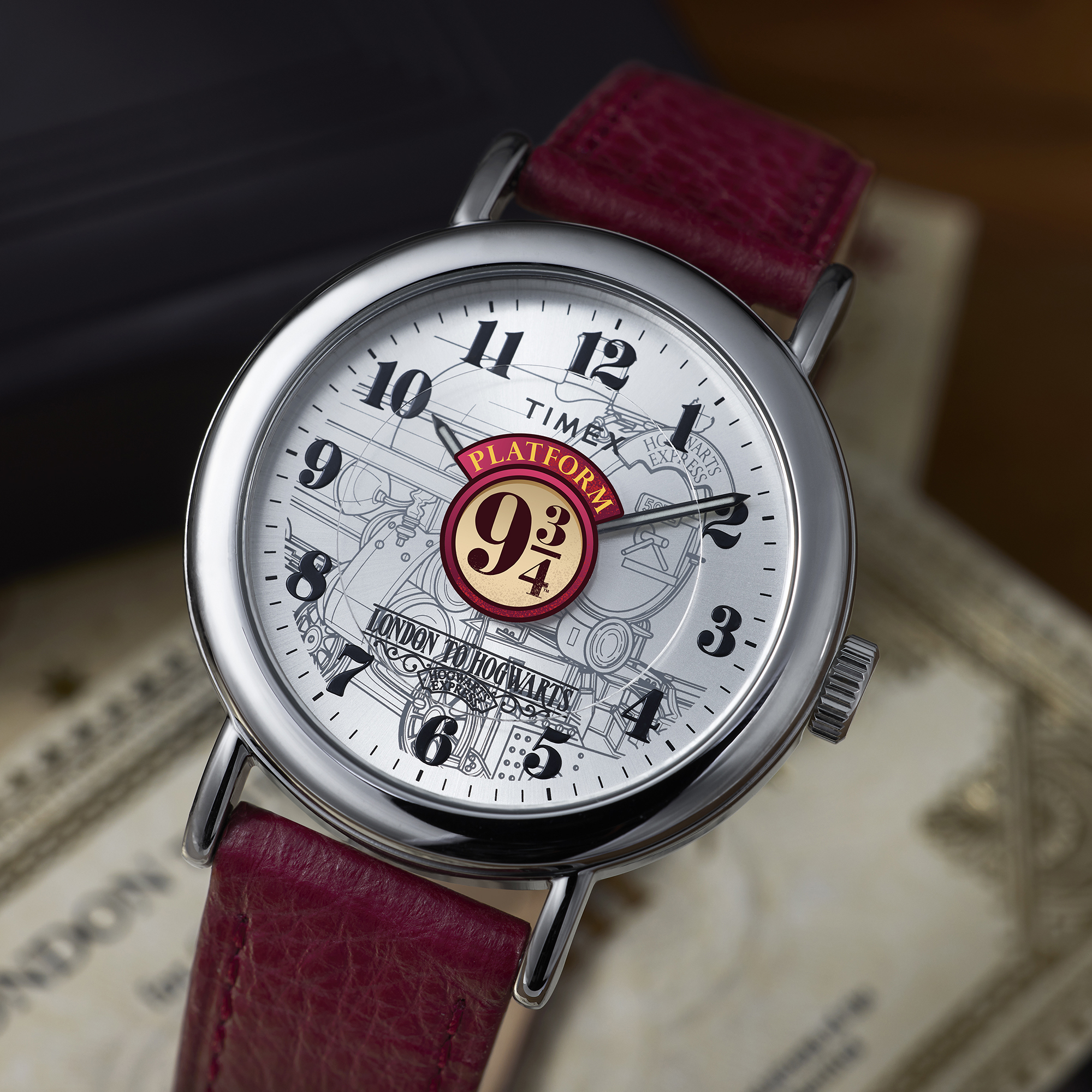 Timex TW2Y76200 Weekender Harry Potter x Timex Weekender Platform 9 3-4 37mm Leather Strap Watch zegarek męski fashion-modowy mineralne - miniatura 12