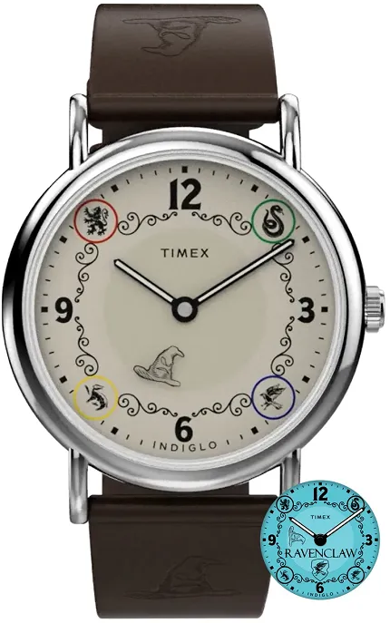 Timex TW2Y76500 Weekender Harry Potter x Timex Weekender Ravenclaw House 38mm Leather Strap Watch