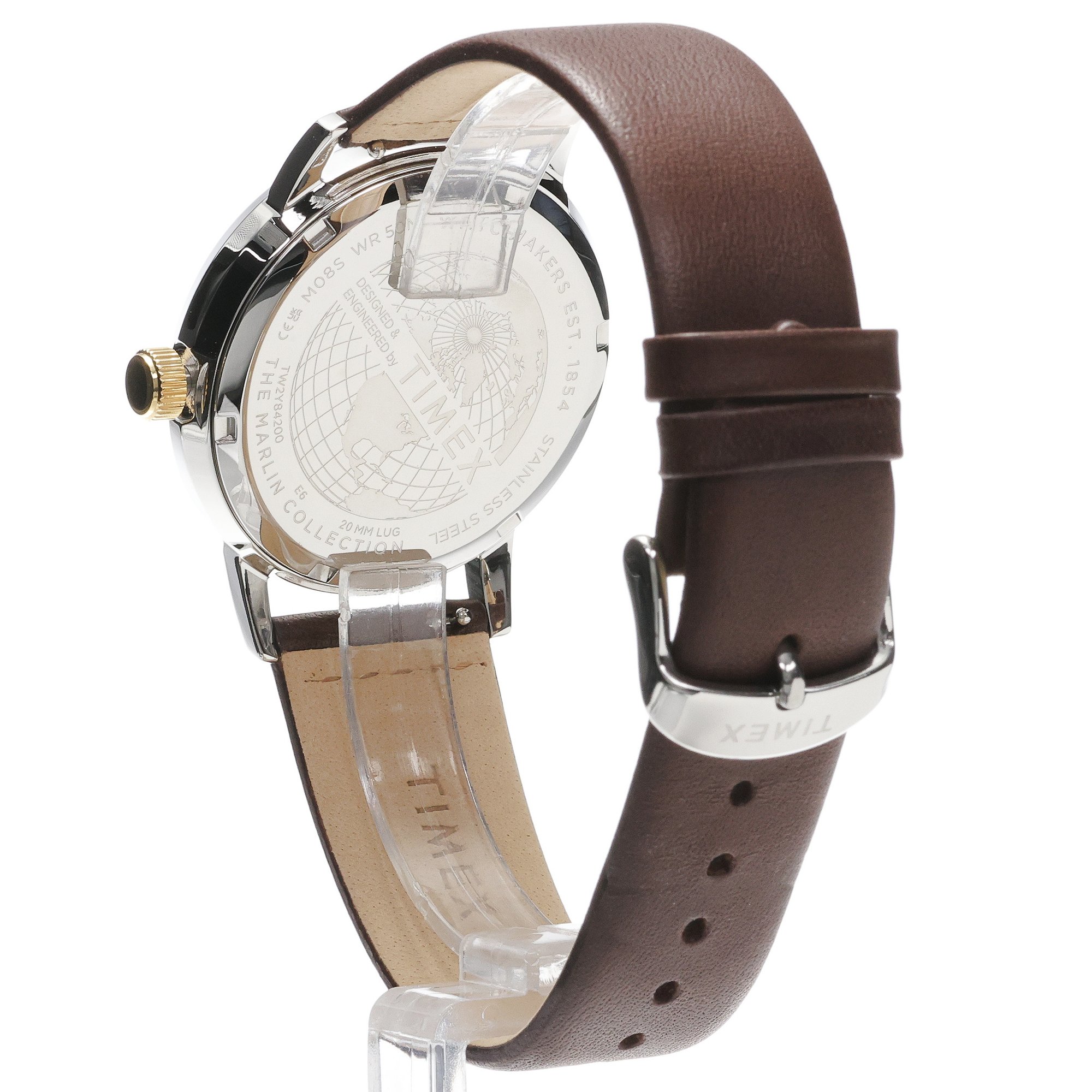 Timex TW2Y84200 Marlin GMT 40mm Marlin klasyczny zegarek srebrny - miniatura 4