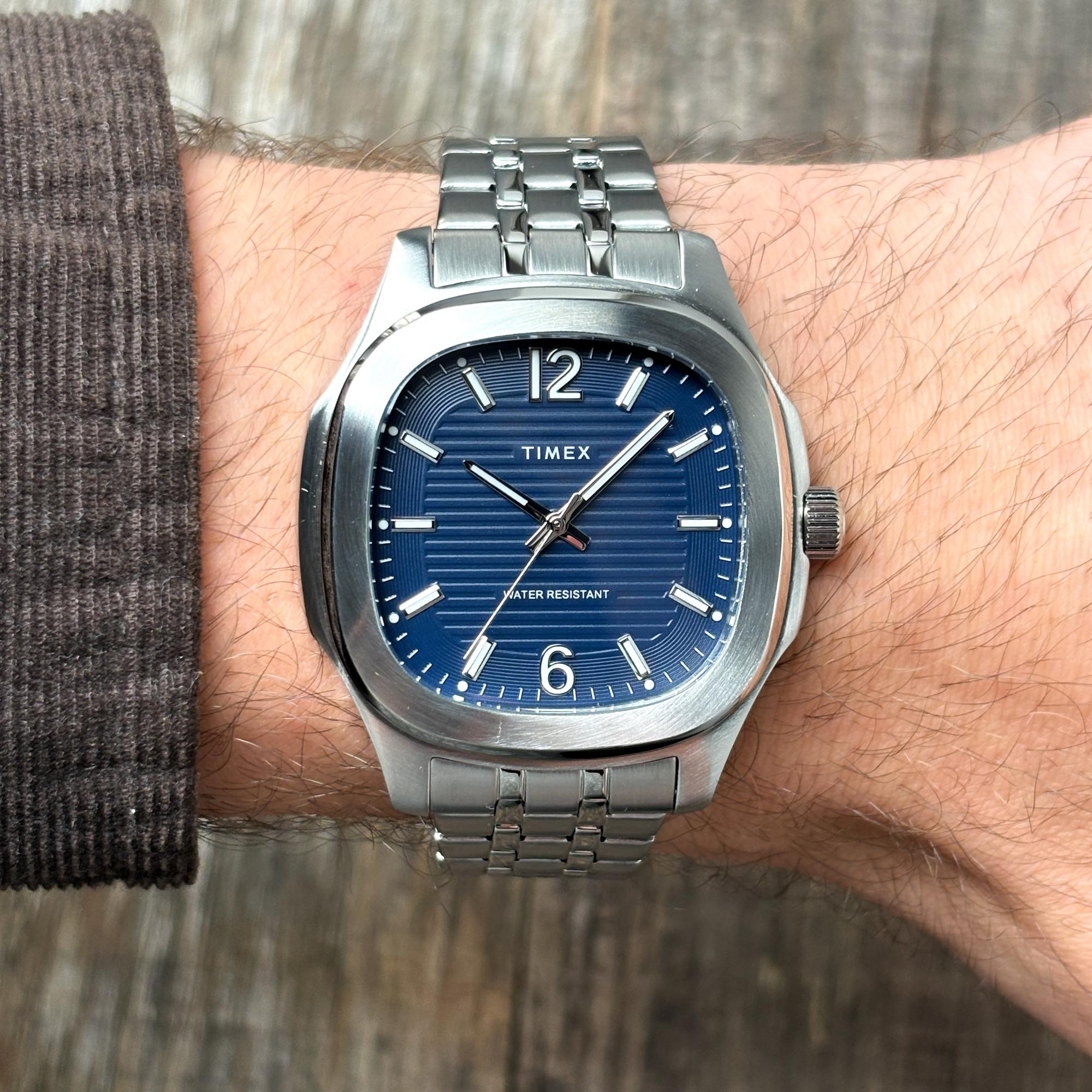 Timex TW2Y91500 zegarek męski Trend srebrny