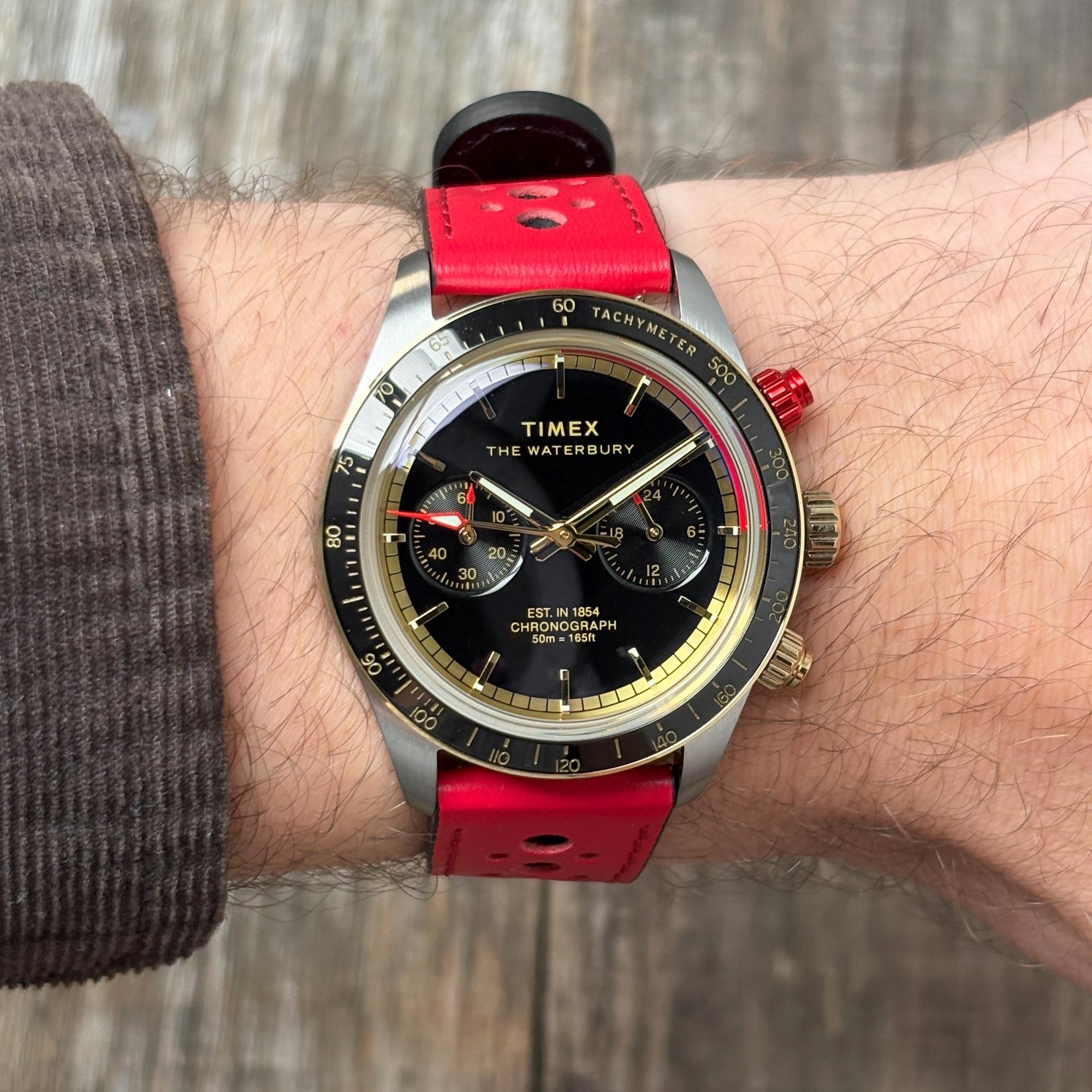 Timex TW2Y93400 Waterbury Heritage Chronograph pasek