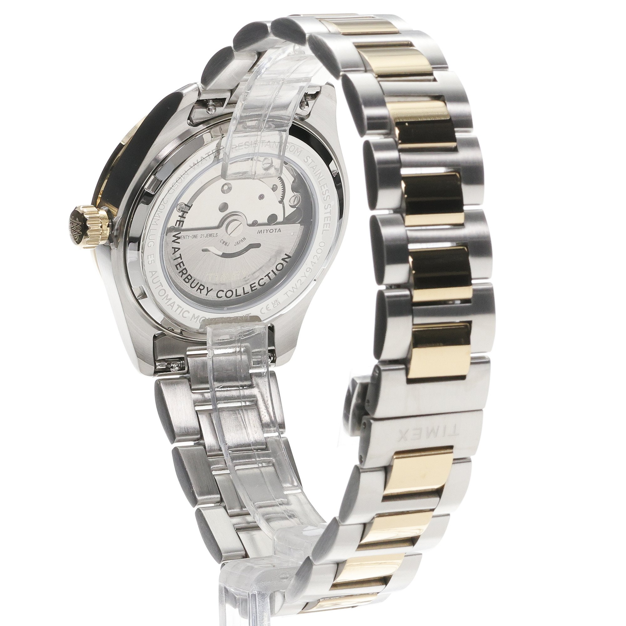 Timex TW2Y94200 Waterbury Heritage Automatic 39mm Waterbury klasyczny zegarek srebrny - miniatura 4