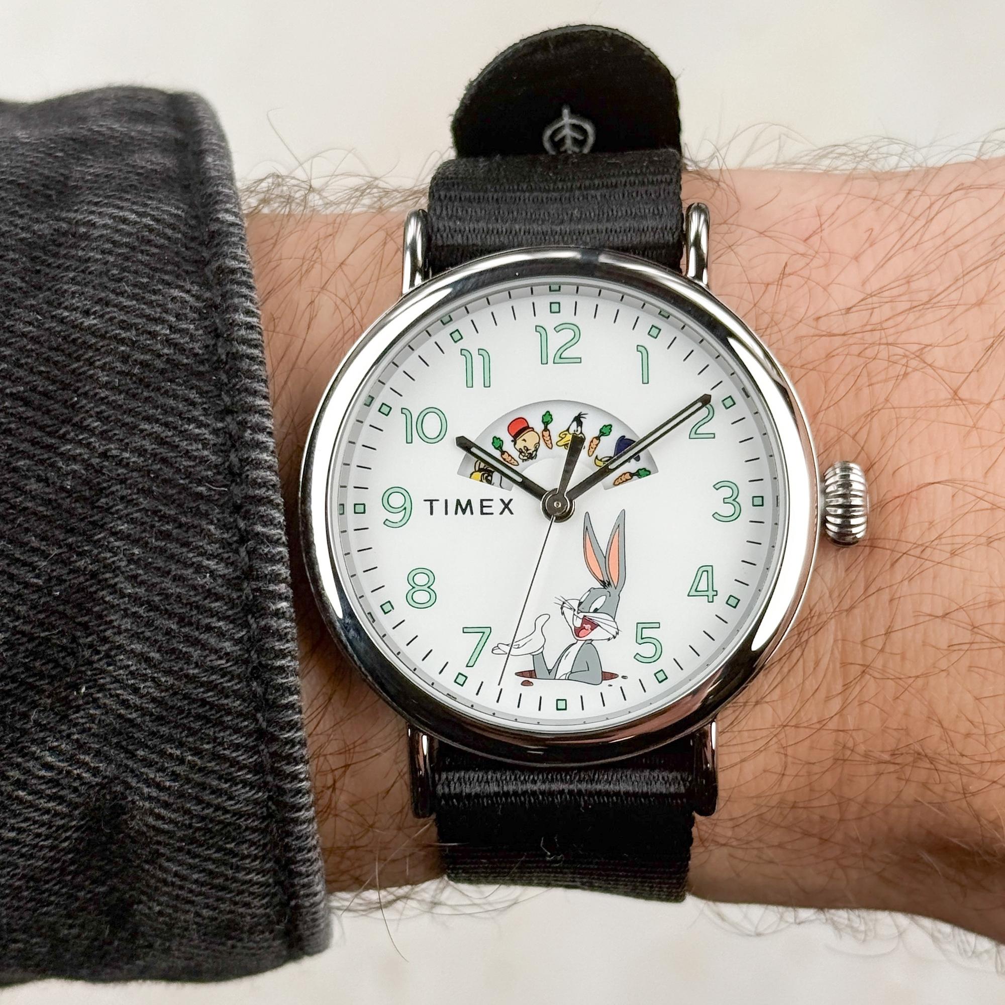 Timex TW2Y99100 Looney Tunes x Timex Bugs and Friends Standard 40mm Standard klasyczny zegarek srebrny - miniatura 12