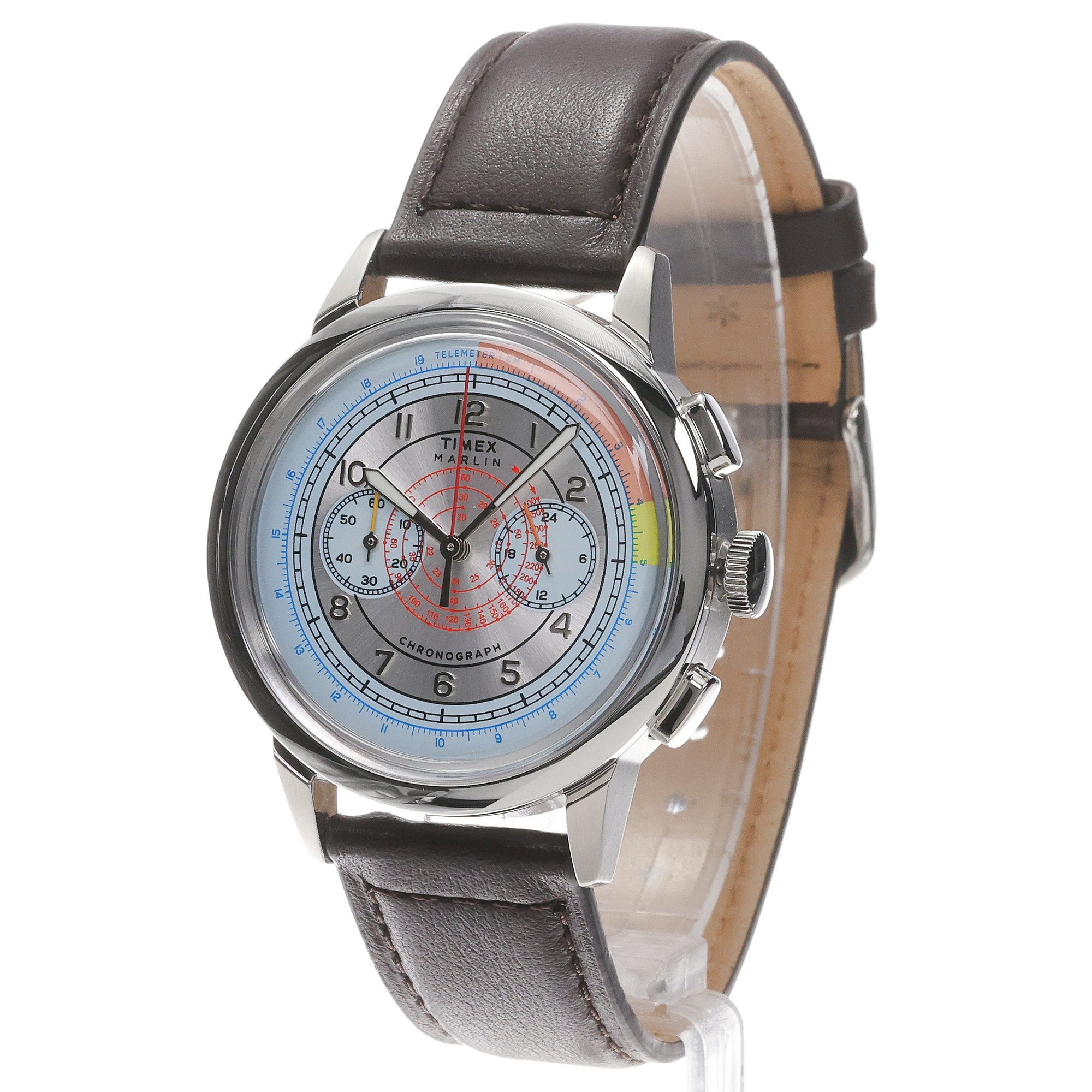 Timex TW3A00200 Marlin Neo Classic Chronograph 40mm Marlin klasyczny zegarek srebrny - miniatura 2