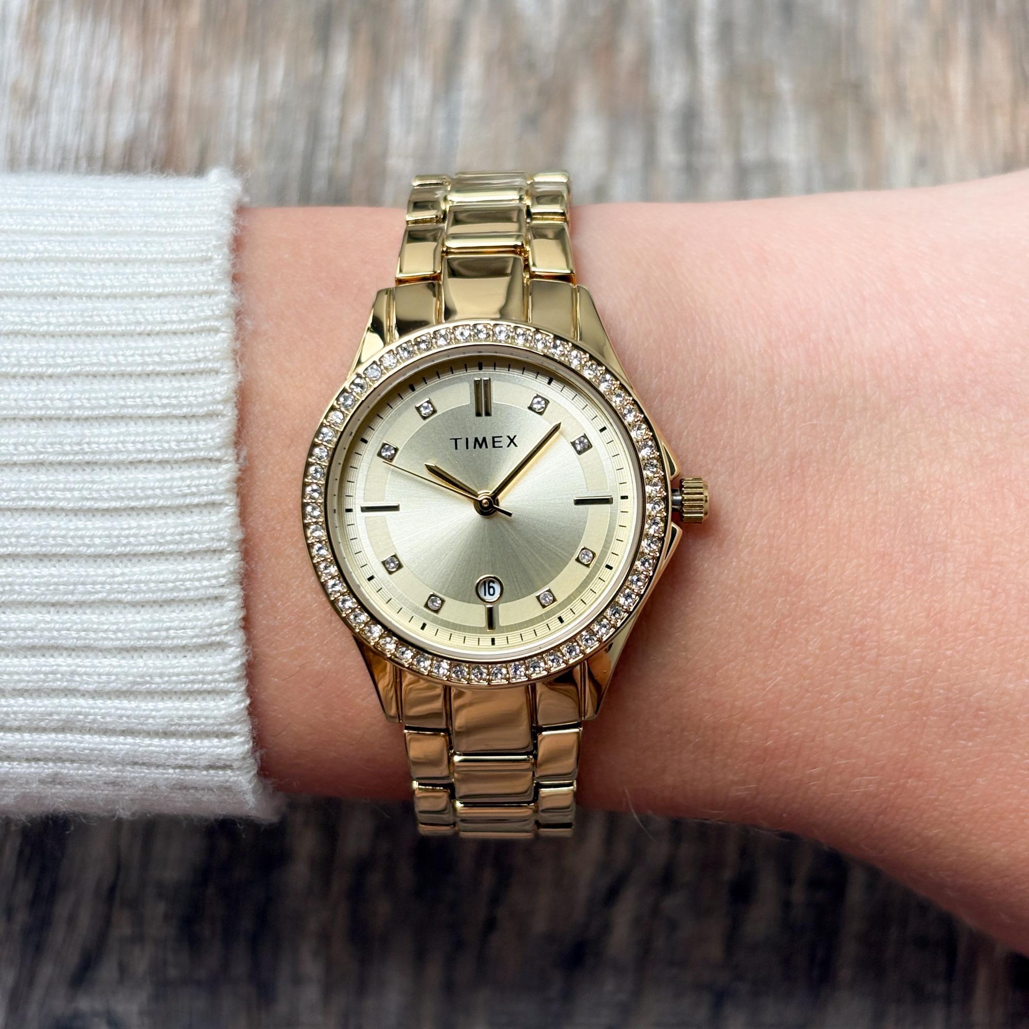 Timex TW6A04600 Trend Celine 30mm Trend klasyczny zegarek złoty - miniatura 9