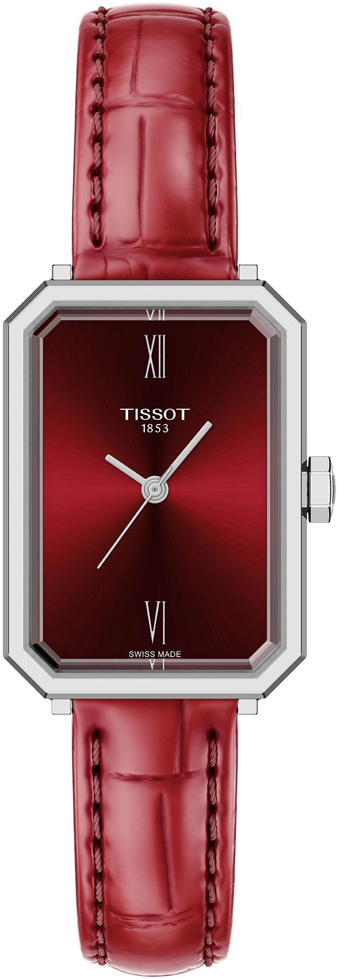SRV 30mm Red Dial Leather Strap Tissot T160.110.16.423.00 