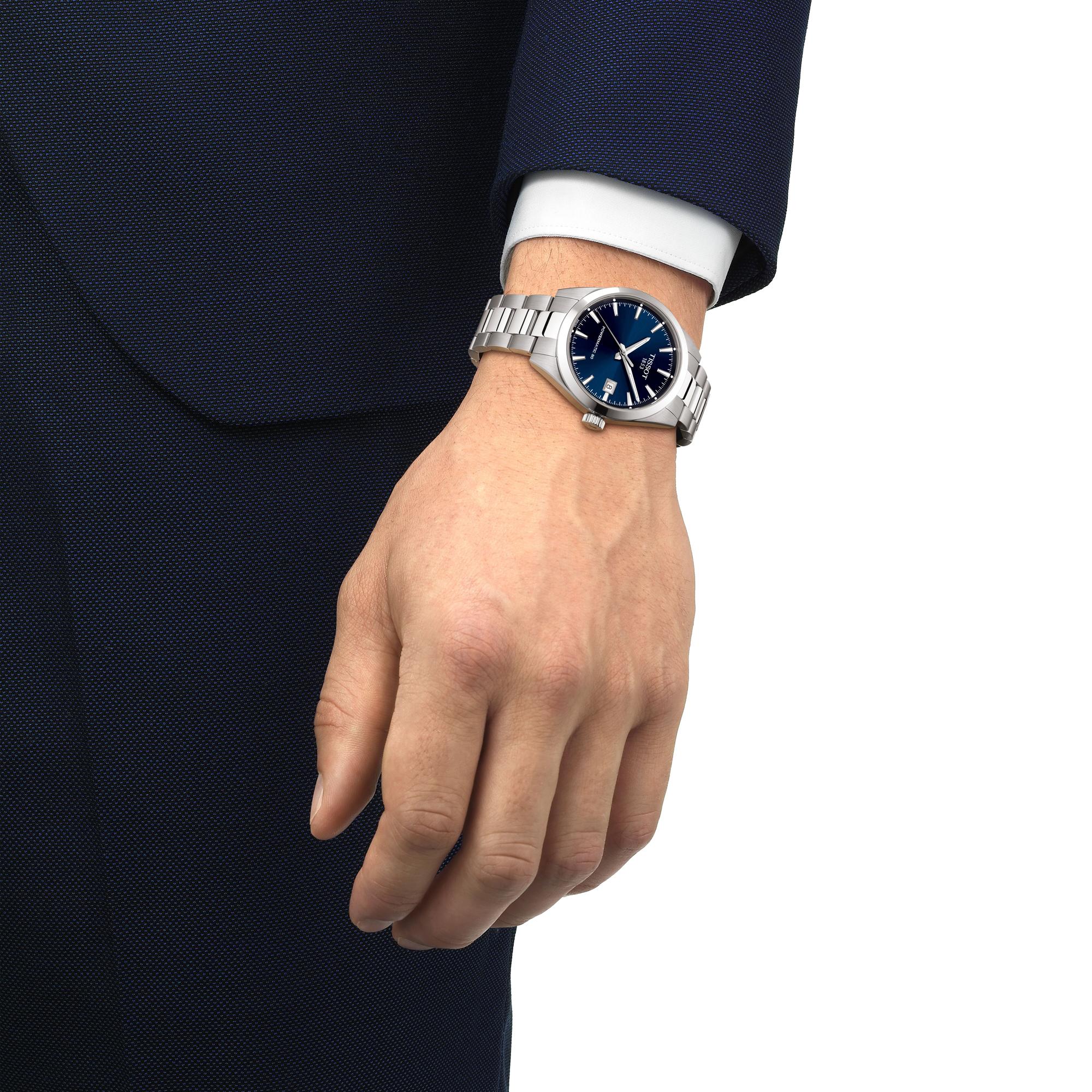 Gentleman 38mm Powermatic 80 Blue Dial Tissot T165.807.11.041.00 - hover