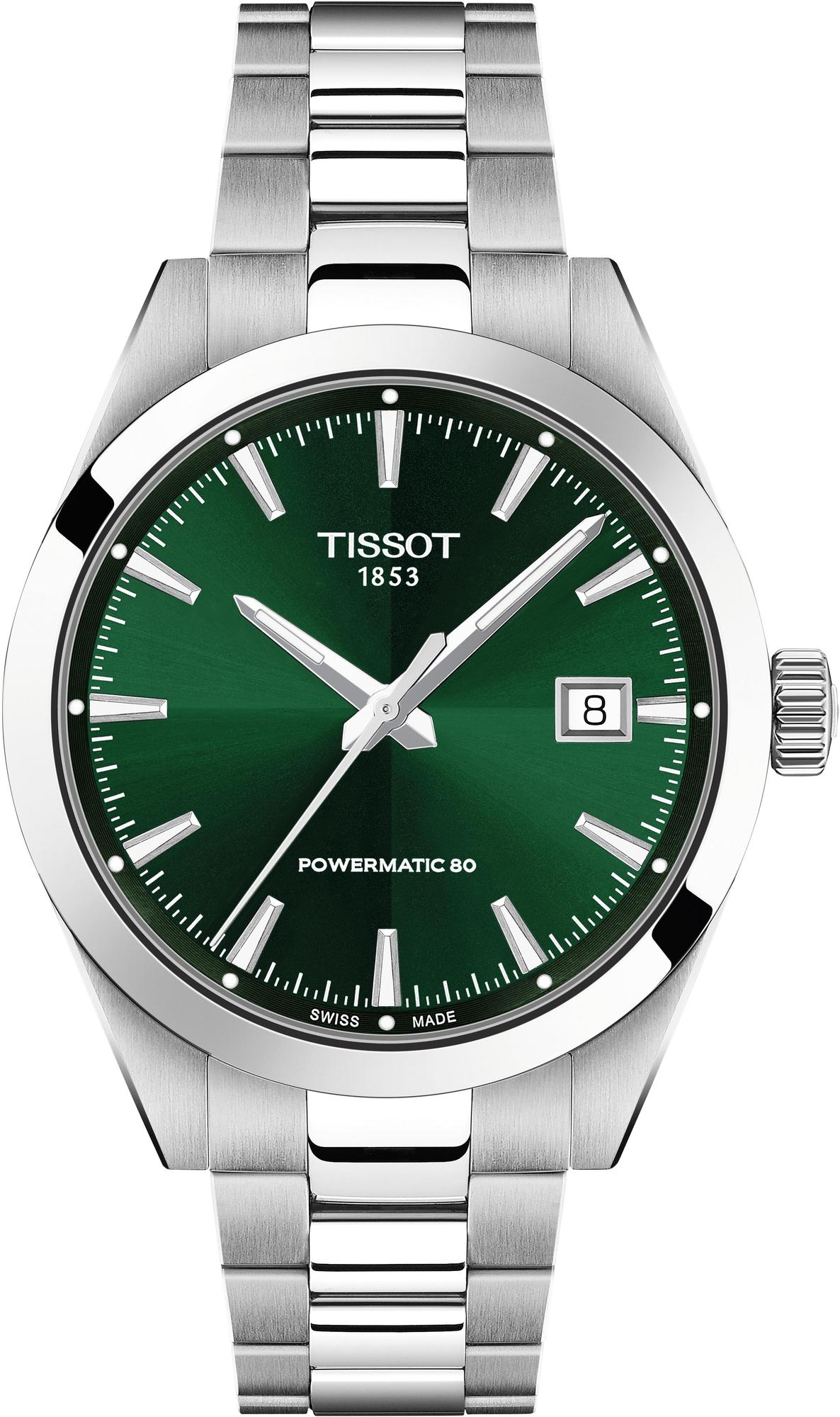 Gentleman 38mm Powermatic 80 Green Dial Tissot T165.807.11.091.00 