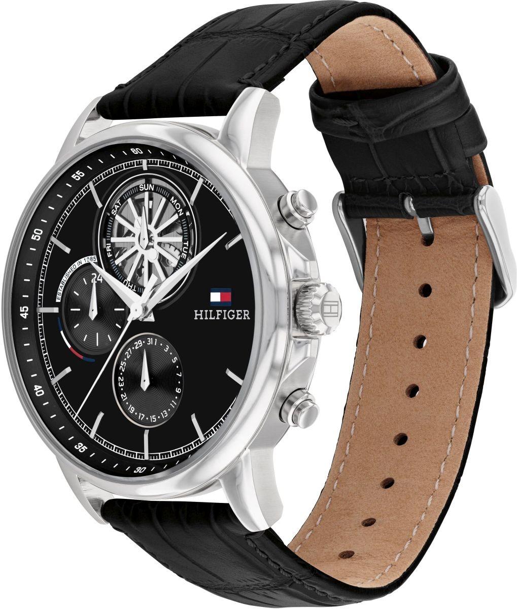 Tommy Hilfiger 1710605 zegarek srebrny klasyczny Męskie pasek