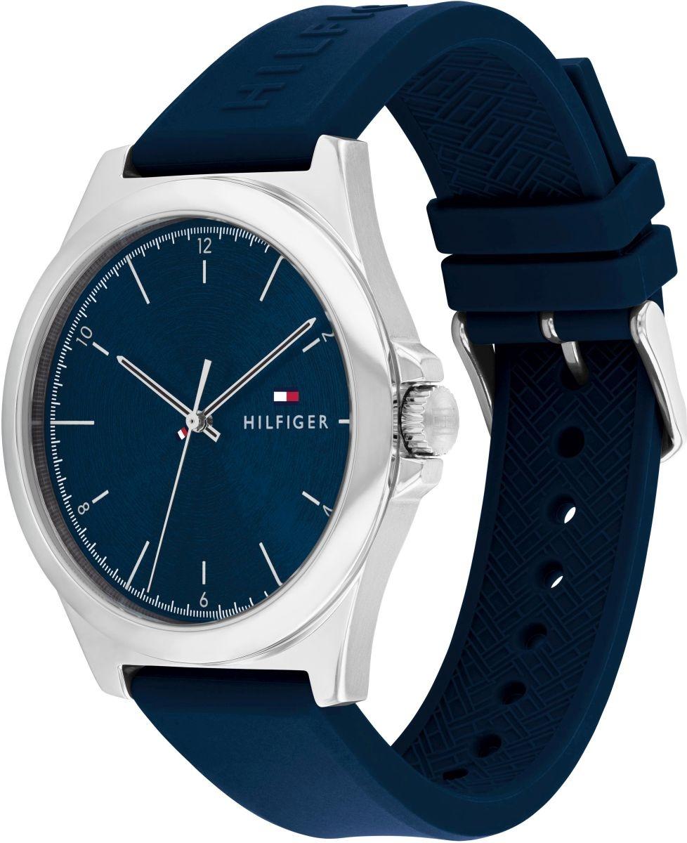 Tommy Hilfiger 1710616 zegarek srebrny klasyczny Męskie pasek