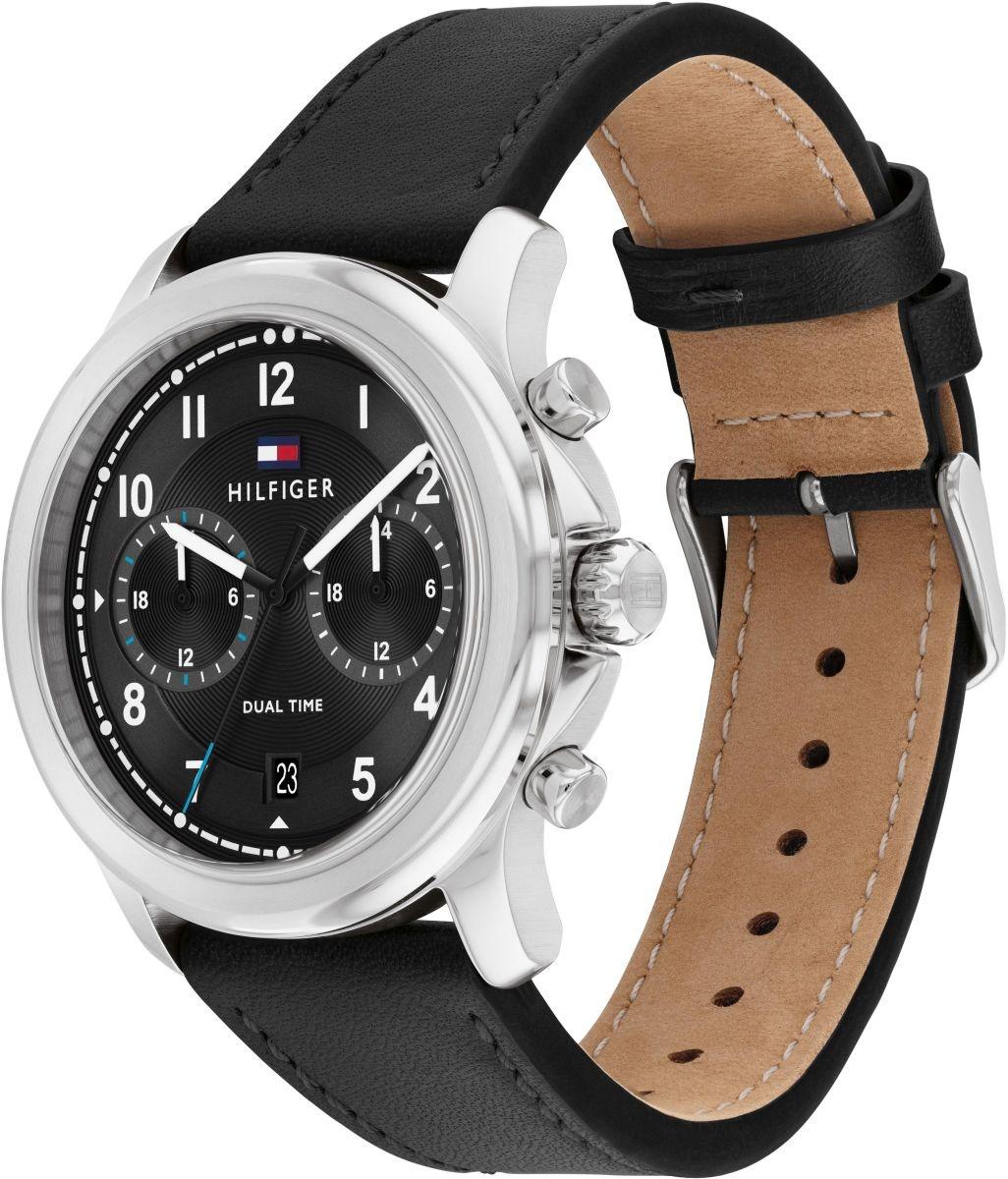Tommy Hilfiger 1710624 zegarek srebrny klasyczny Męskie pasek
