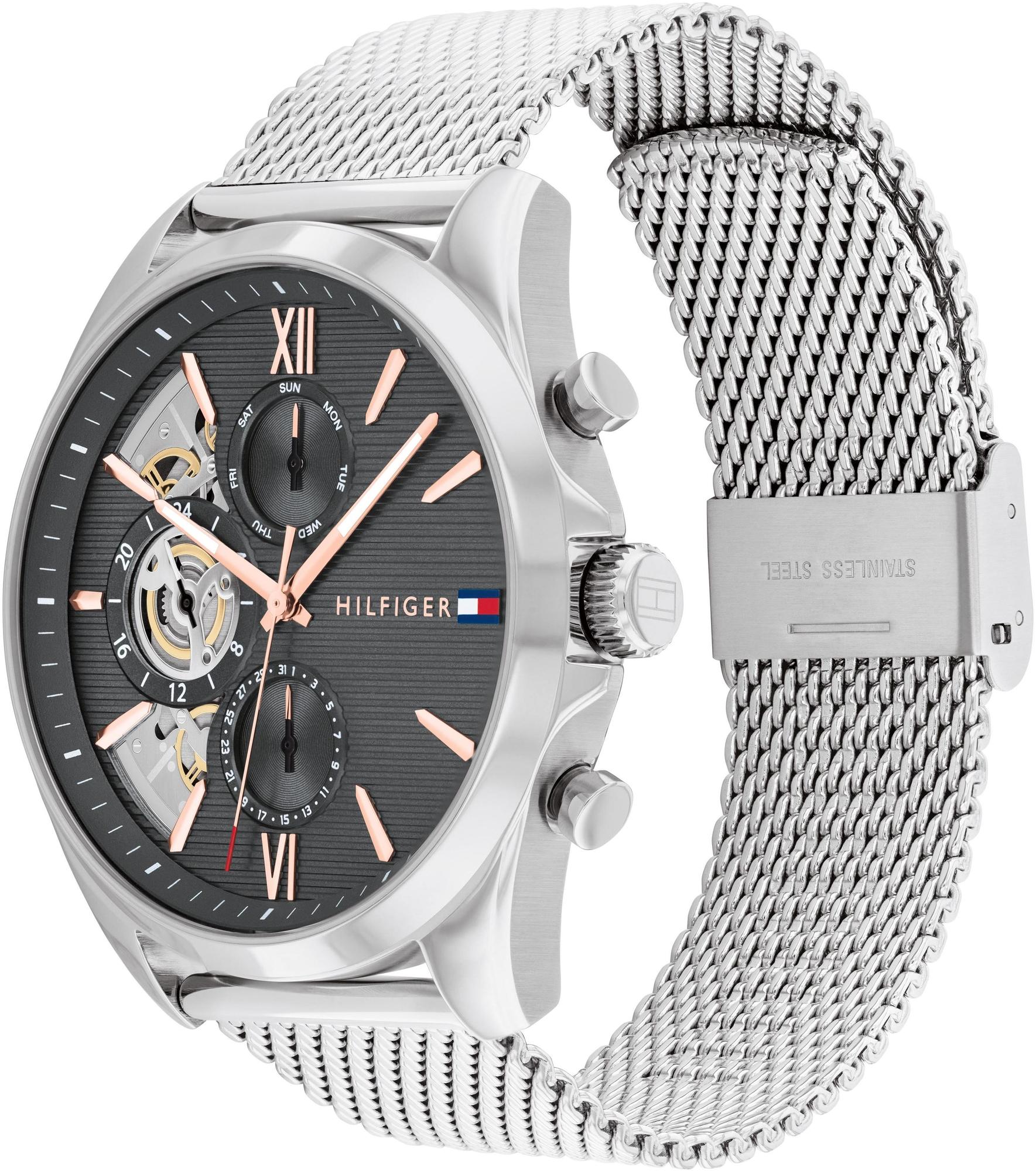 Tommy Hilfiger 1710646 zegarek srebrny fashion-modowy Męskie bransoleta