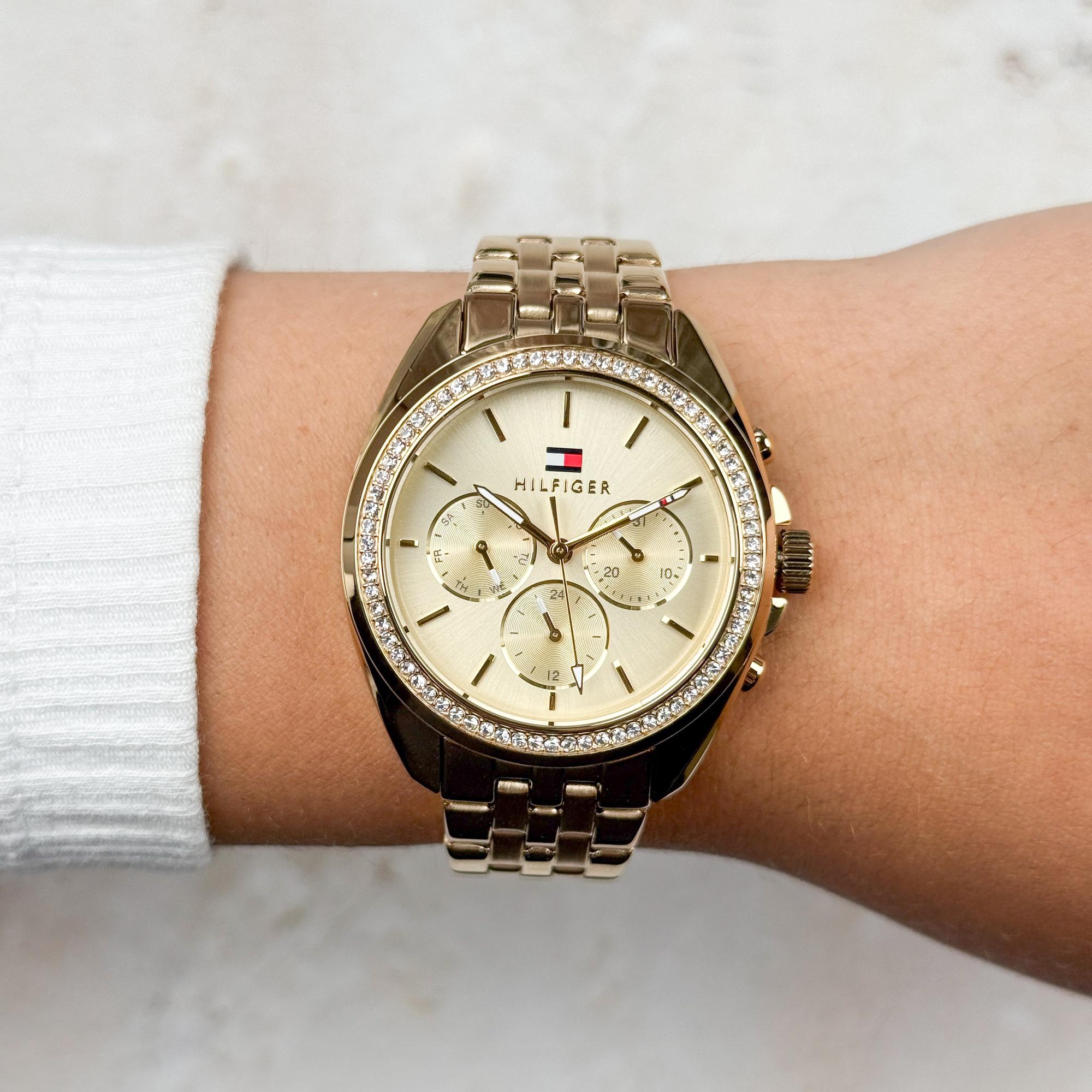 Tommy Hilfiger 1782803 zegarek złoty biżuteryjny Damskie bransoleta