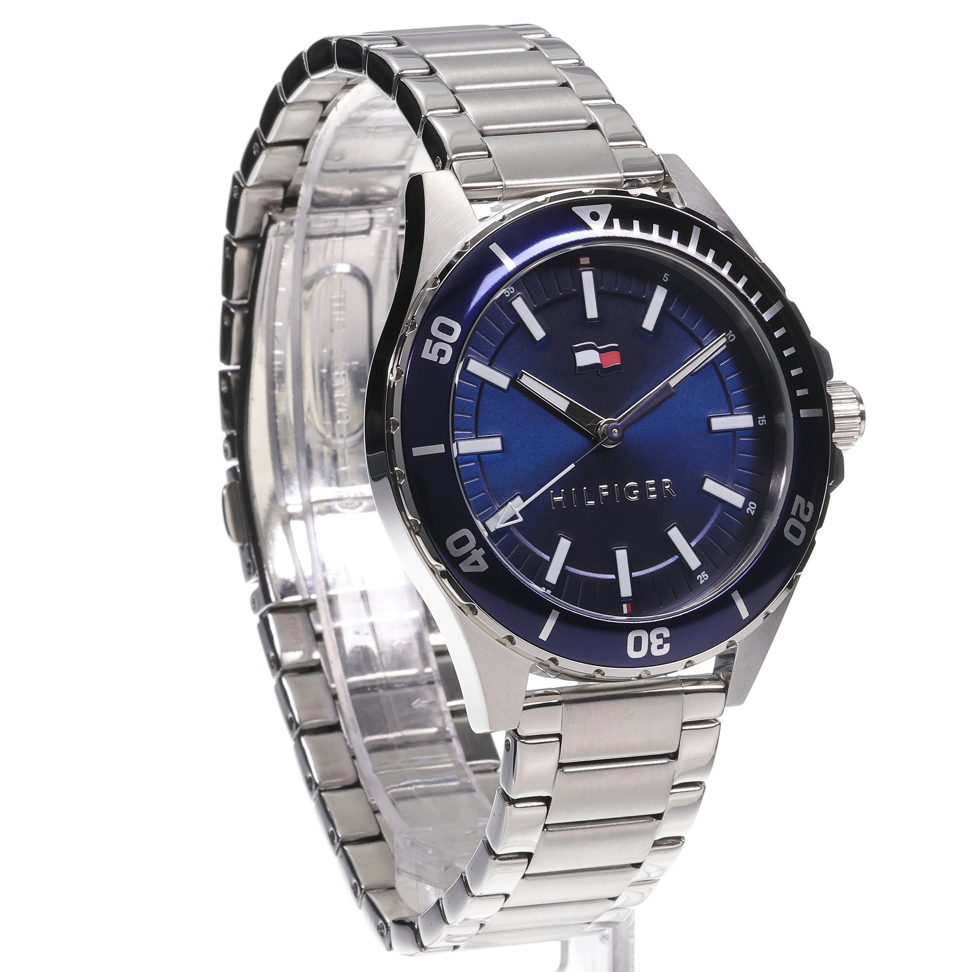 Tommy Hilfiger 1792012 zegarek srebrny klasyczny Męskie bransoleta - miniatura 3
