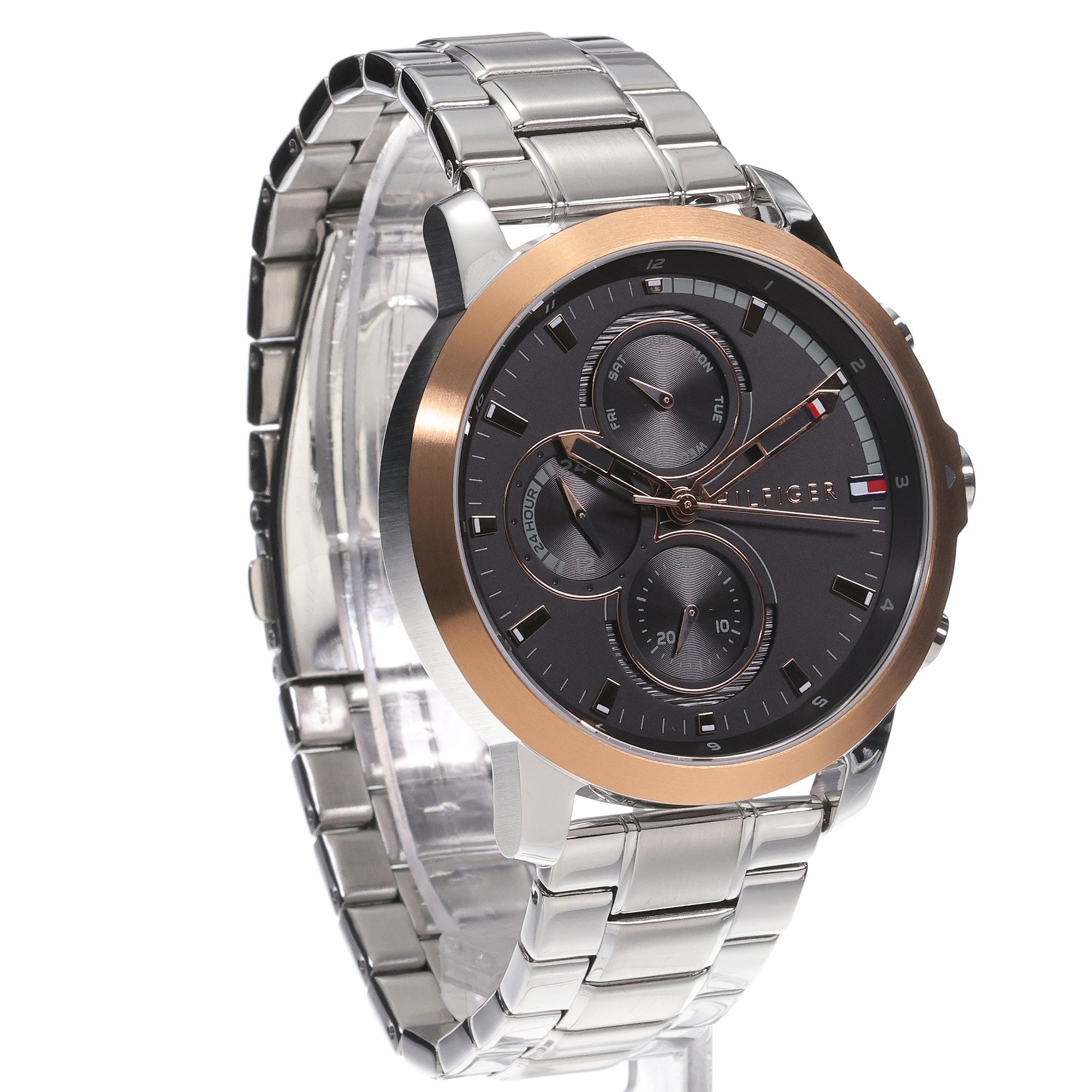 Tommy Hilfiger 1792050 zegarek srebrny klasyczny Męskie bransoleta
