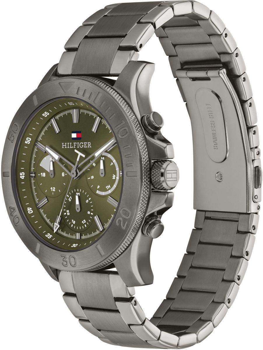 Tommy Hilfiger 1792115 zegarek szary klasyczny Męskie bransoleta