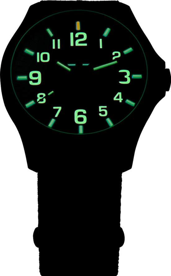 Traser TS-107426 P67 Officer Pro P67 Officer Pro GunMetal Black/Lime zegarek męski klasyczny szafirowe - miniatura 6