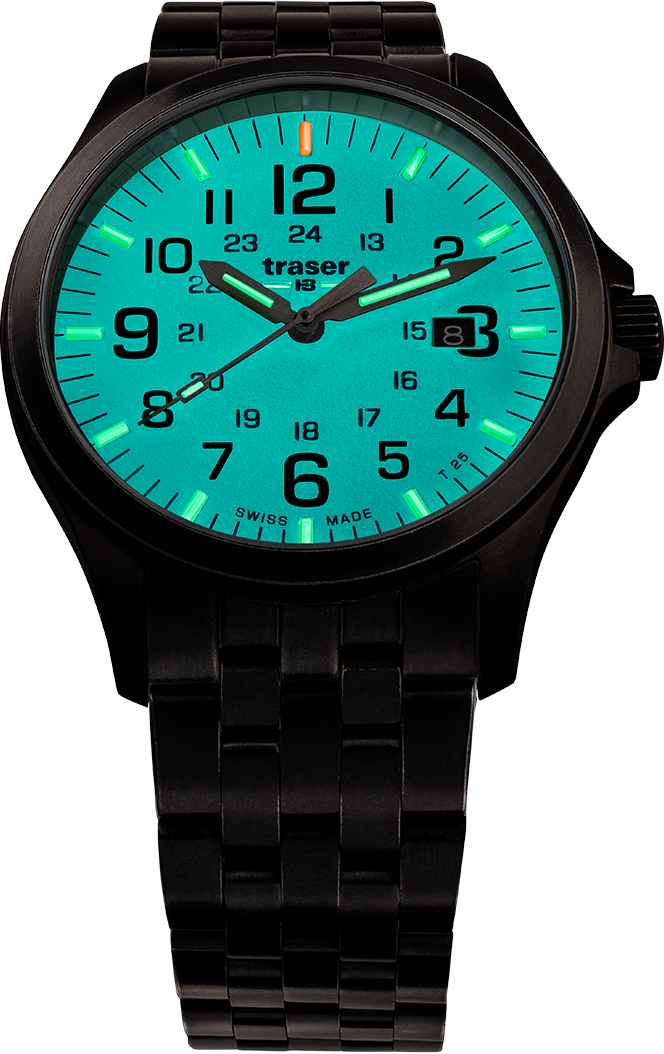 Traser TS-108740 P67 Officer Pro GunMetal SkyBlue P67 Officer Pro klasyczny zegarek czarny - miniatura 6