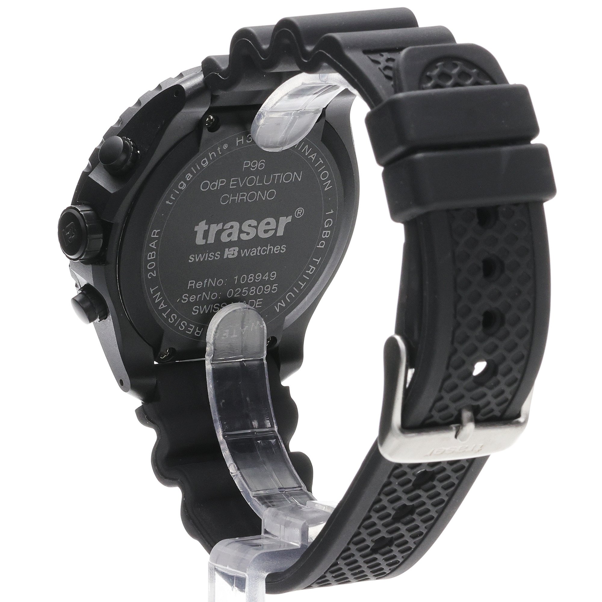 Traser TS-109048v1 zegarek czarny sportowy P96 Outdoor Pioneer Evolution pasek - miniatura 4