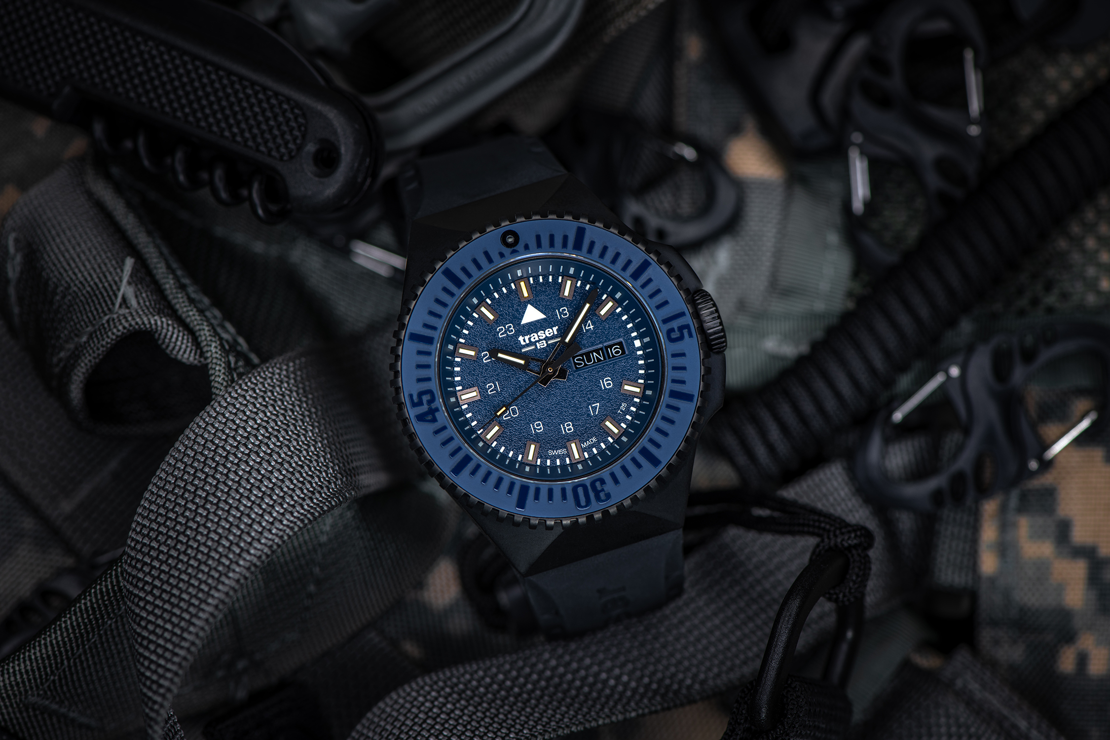 Traser TS-109857 zegarek męski sportowy P69 Black Stealth pasek - miniatura 10