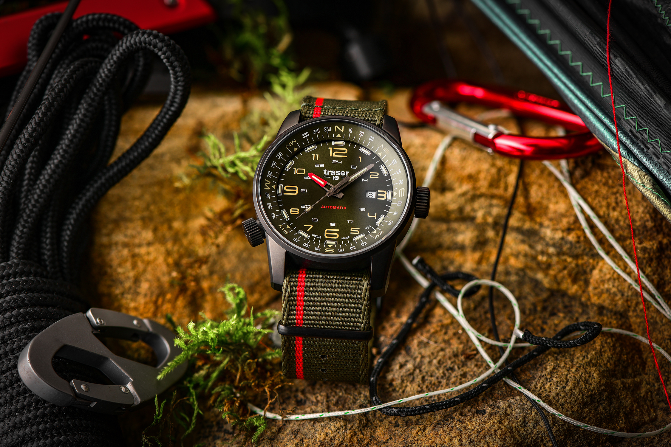 Traser TS-110456 P68 Pathfinder Automatic Green NATO Strap zegarek sportowy P68 Pathfinder - miniatura 5