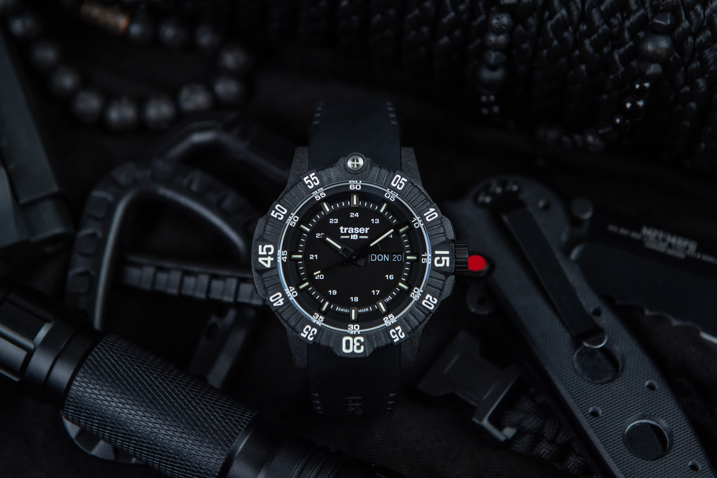 Traser TS-110723 P99 Q Tactical Black Rubber Strap zegarek wojskowy P99 Q Tactical - miniatura 4