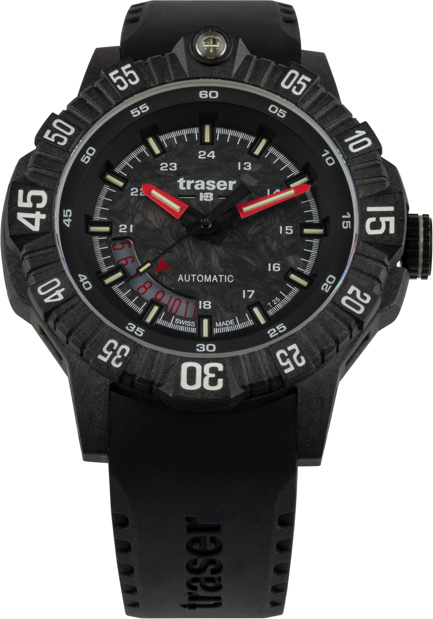 P99 A Tactical Carbon Rubber Strap Traser TS-110961 