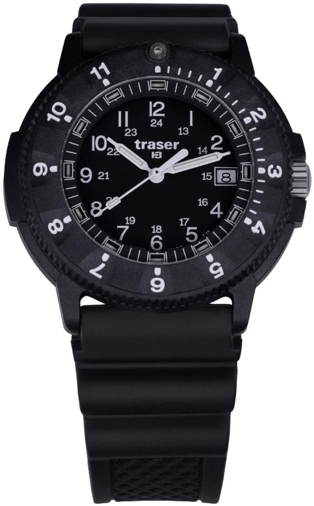 P65 Tactical Mission Black Rubber Strap Traser TS-111830 