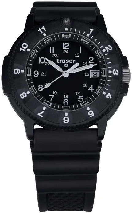 Traser TS-111830 P65 Tactical Mission Black Rubber Strap - zdjęcie 1