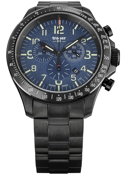 Traser TS-109462 P67 Officer Pro P67 Officer Pro Chronograph Blue Steel Bracelet - zdjęcie 1