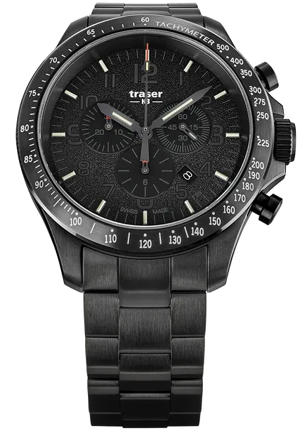 Traser TS-109466 P67 Officer Pro P67 Officer Pro Chronograph Black Steel Bracelet - zdjęcie 1