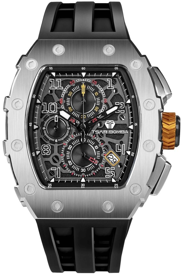 Elemental Calendar Silver Black Tsar Bomba TB8204Q-31 