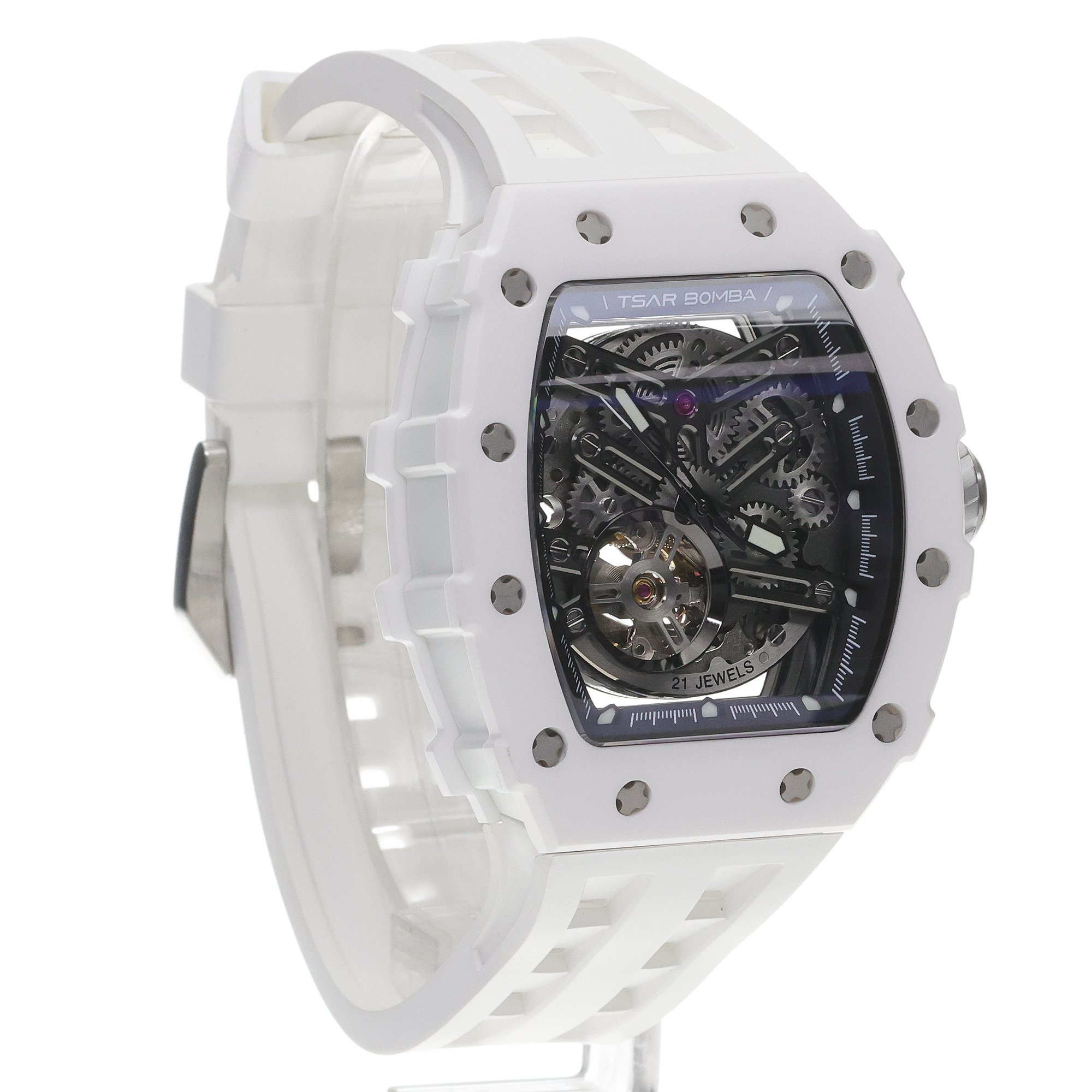 Tsar Bomba TB8208C-07 Elemental Ceramic Automatic White zegarek sportowy Elemental