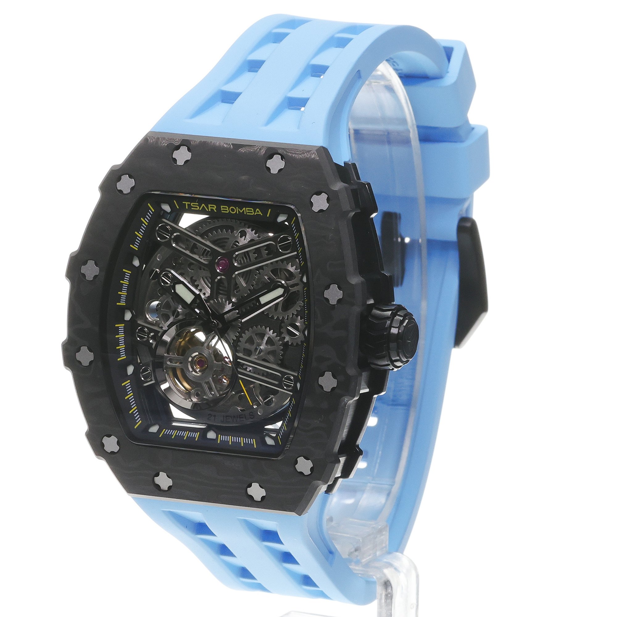 Tsar Bomba TB8208CF-41 Elemental Carbon Fiber Automatic Black Blue zegarek sportowy Elemental - miniatura 2