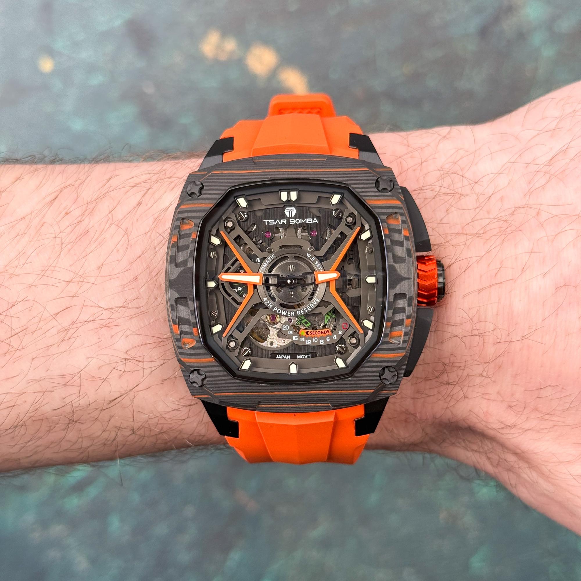 Tsar Bomba TB8605-03 zegarek męski sportowy Dark Matter pasek