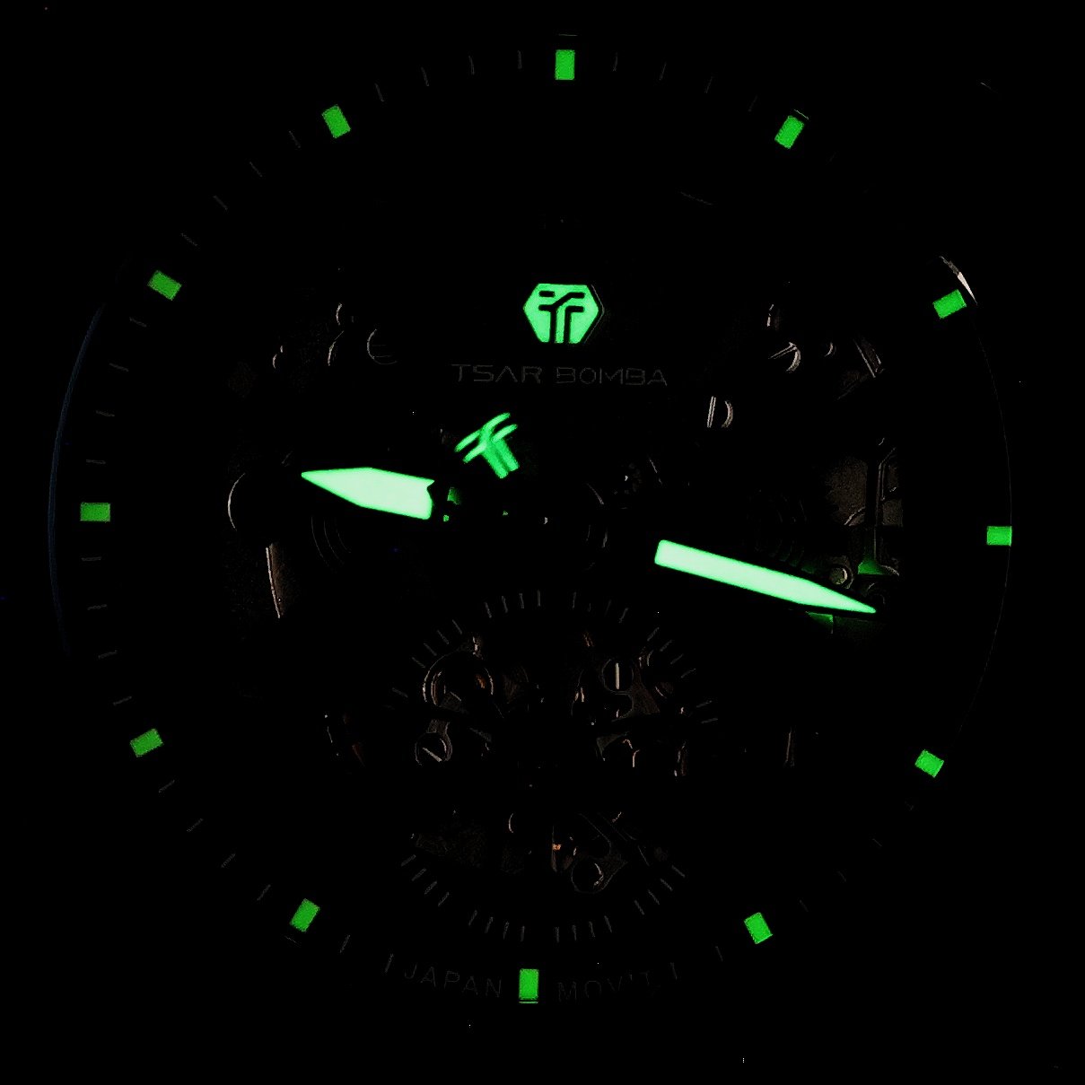 Tsar Bomba TB8804A-02 Elemental Elemental Automatic Silver Black zegarek męski sportowy szafirowe