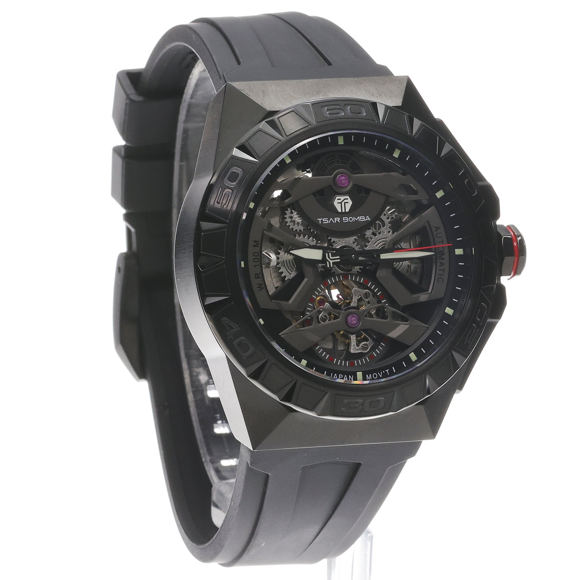 Tsar Bomba TB8804A-02 zegarek czarny sportowy Elemental pasek