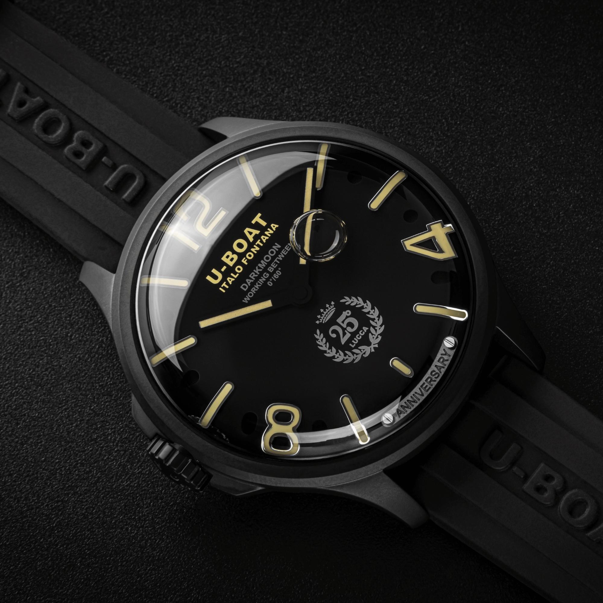U-BOAT 2026 25° BLACK PVD zegarek sportowy Darkmoon