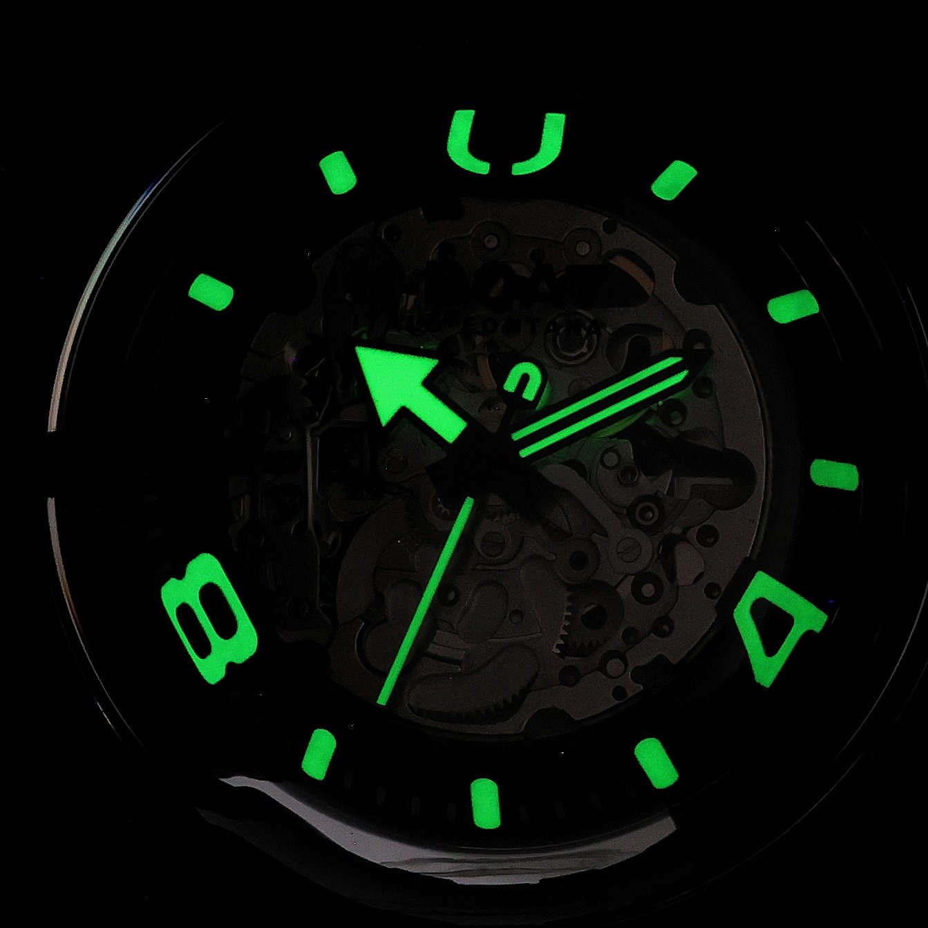 U-BOAT 3349 U-65 AUTOMATIC 44mm PVD WHITE U-65 klasyczny zegarek czarny